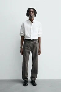 WASHED STRAIGHT FIT JEANS
