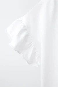 PLAIN RUFFLE T-SHIRT