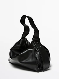 Petit sac porté épaule en cuir nappa