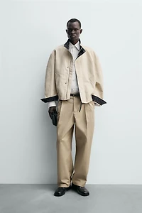 CONTRAST COLLAR JACKET