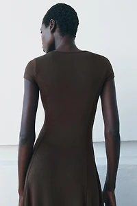 LONG RIBBED DRESS