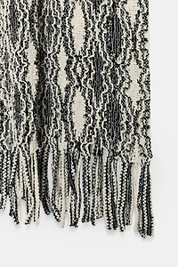 FRINGED KNIT DRESS