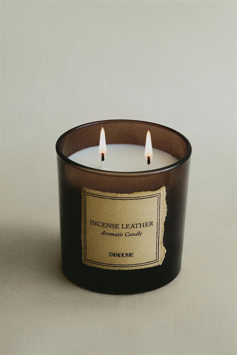 (350 GR) BOUGIE PARFUMÉE INCENSE LEATHER