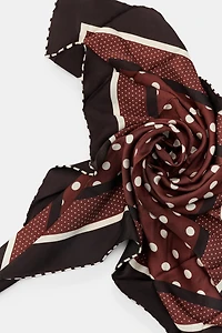 100% VISCOSE POLKA DOT PRINT SCARF