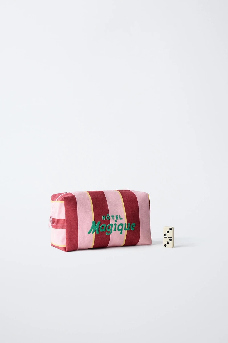 HÔTEL MAGIQUE © X ZARA STRIPED TOILETRY BAG