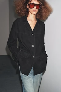 LIMITED EDITION ZW COLLECTION 100% SUEDE OVERSIZE BLAZER