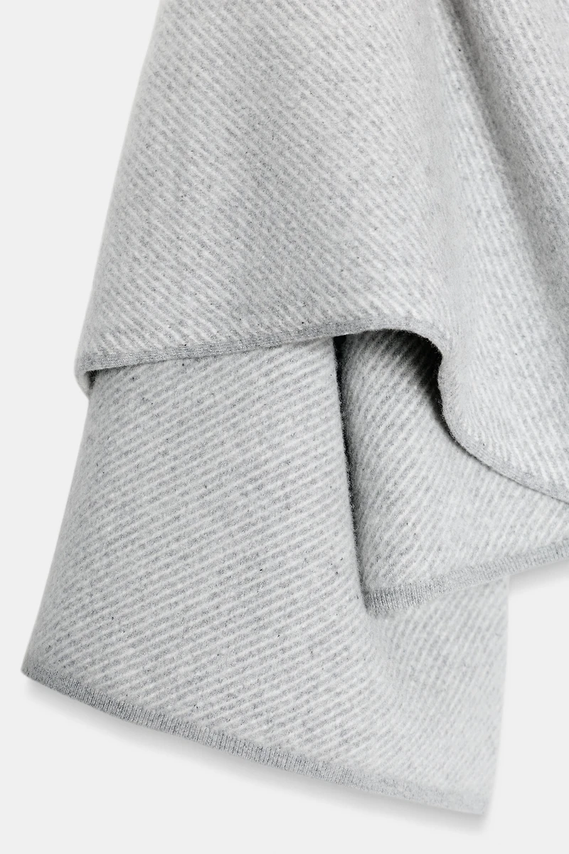 MANTEAU CAPE 100% LAINE ÉCHARPE