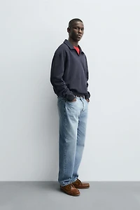 COTTON POLO SWEATSHIRT