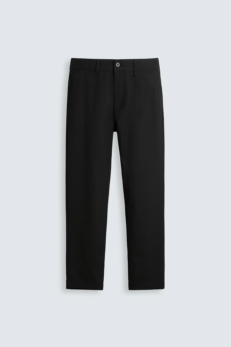 TEXTURED STRETCH PANTS