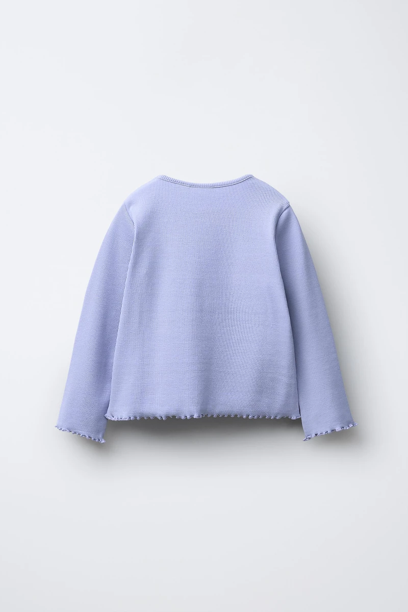 RIBBED HEART T-SHIRT