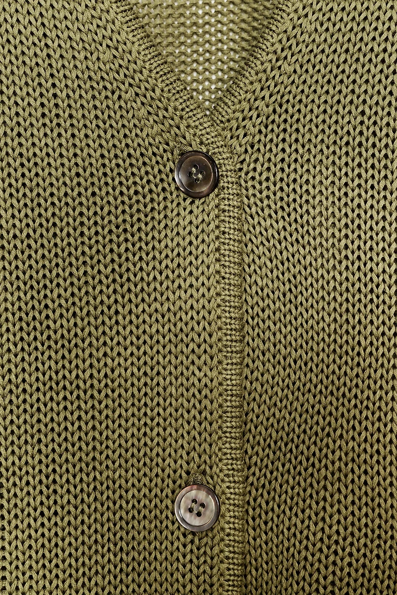 GILET EN MAILLE 100 % COTON