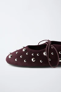STUDDED BALLET FLATS