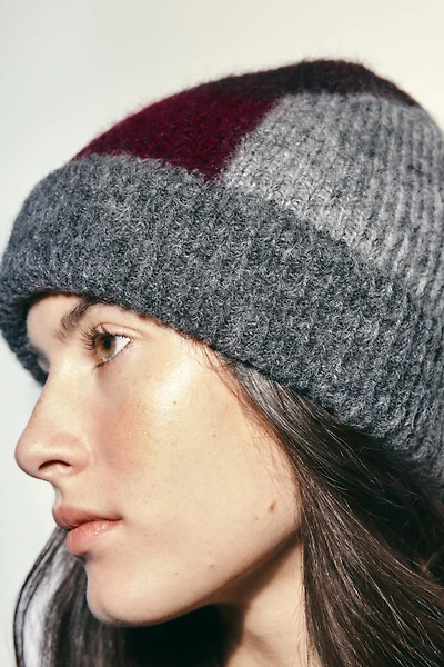 PRINTED KNIT BEANIE