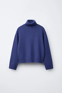 100% WOOL TURTLENECK JUMPER