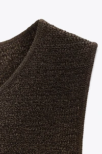 TEXTURED KNIT LONG TOP
