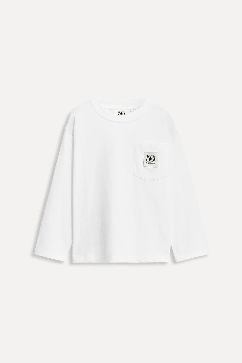 6-14 ANS/ T-SHIRT À POCHE ÉTIQUETTE 50TH ANNIVERSARY