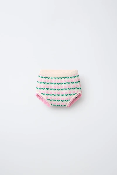 FLORAL JACQUARD KNIT PANTIES