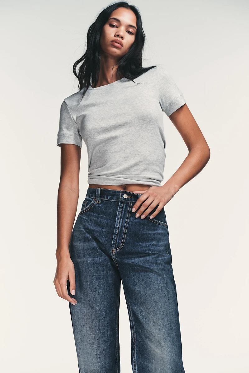 JEAN TRF WIDE LEG TAILLE HAUTE FULL LENGTH