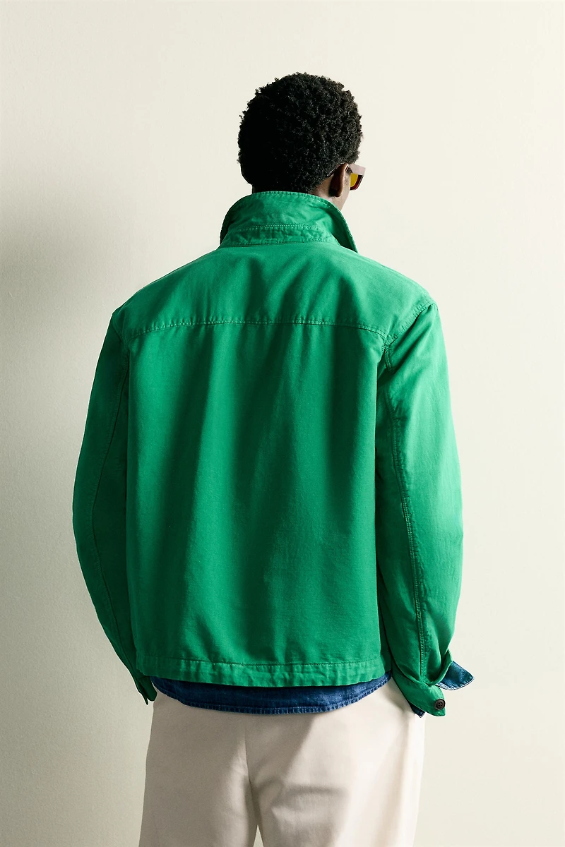 COTTON LINEN REGULAR FIT OVERSHIRT