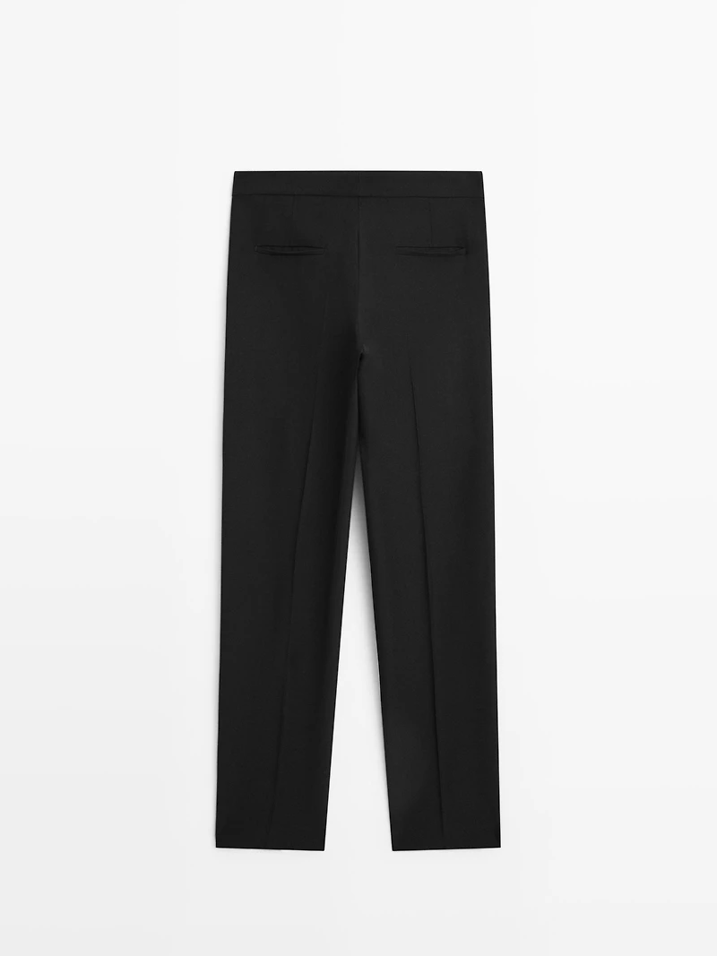 Pantalon de tailleur en crêpe
