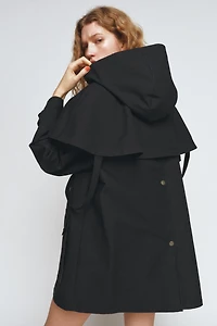 LIMITED EDITION CONTRAST COLLAR HOODIE TRENCH COAT ZW COLLECTION