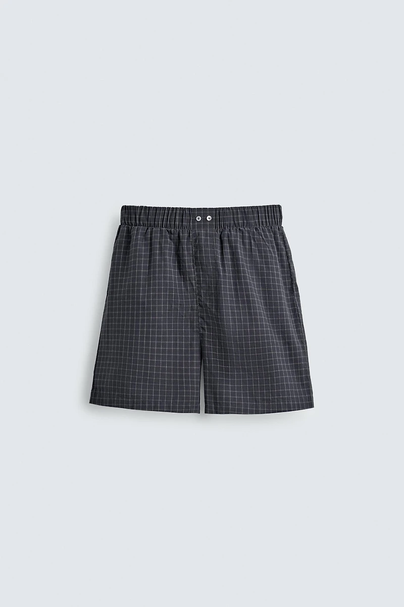PLAID BERMUDA PAJAMA SET