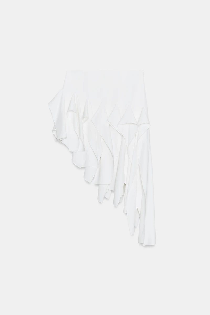 ZW COLLECTION ASYMMETRIC RUFFLED SKIRT