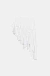 ZW COLLECTION ASYMMETRIC RUFFLED SKIRT