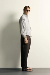 BLOUSON COURT À CARREAUX