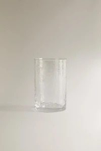 HAMMERED GLASS SOFT DRINK TUMBLER