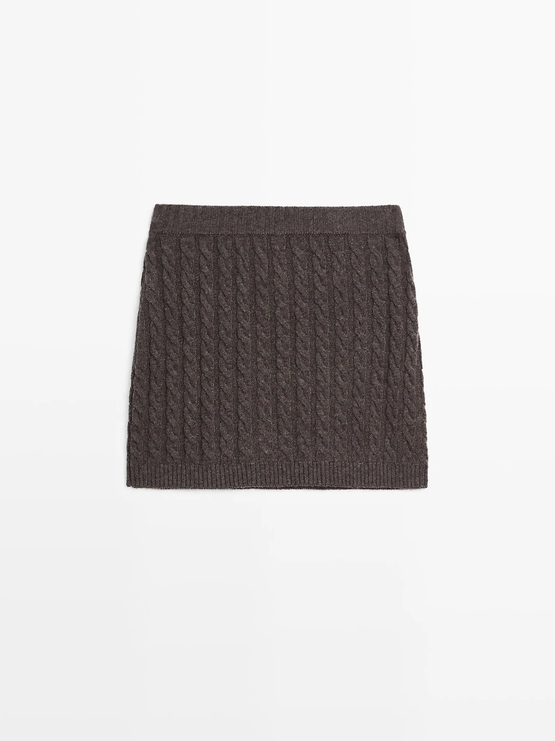 Long knit skirt