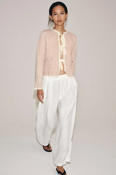 COMBINATION KNIT JACKET WITH BOWS