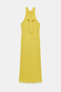 PLEATED MIDI DRESS