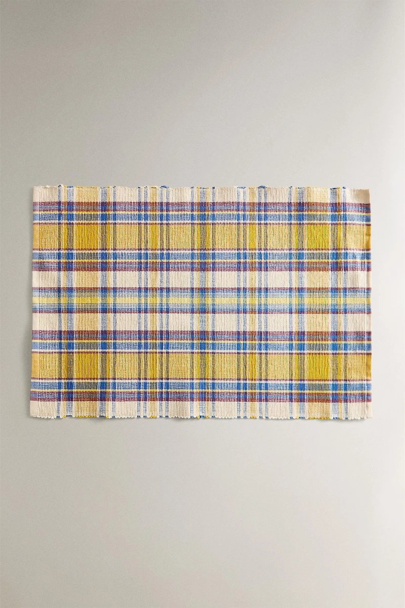 COTTON CHECK PLACEMAT (SET OF 2)