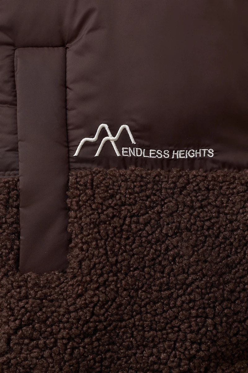 COMBINATION FLEECE COAT