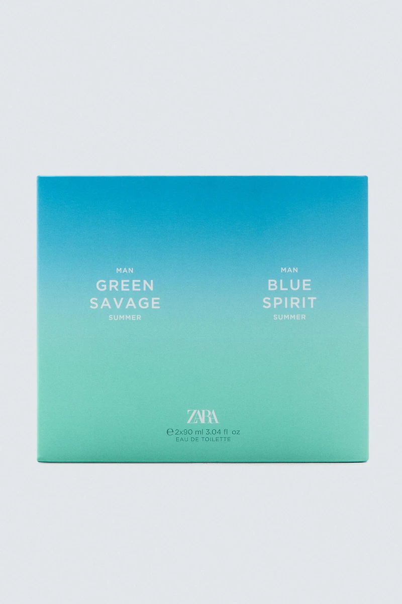 BLUE SPIRIT SUMMER + GREEN SAVAGE SUMMER EDT 2 X 90 ML (3.04 FL. OZ)