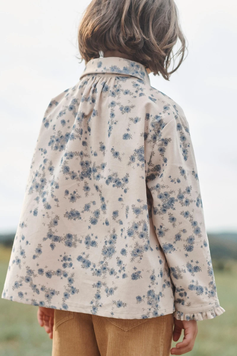 LIMITED EDITION CORDUROY FLORAL PRINT SHIRT