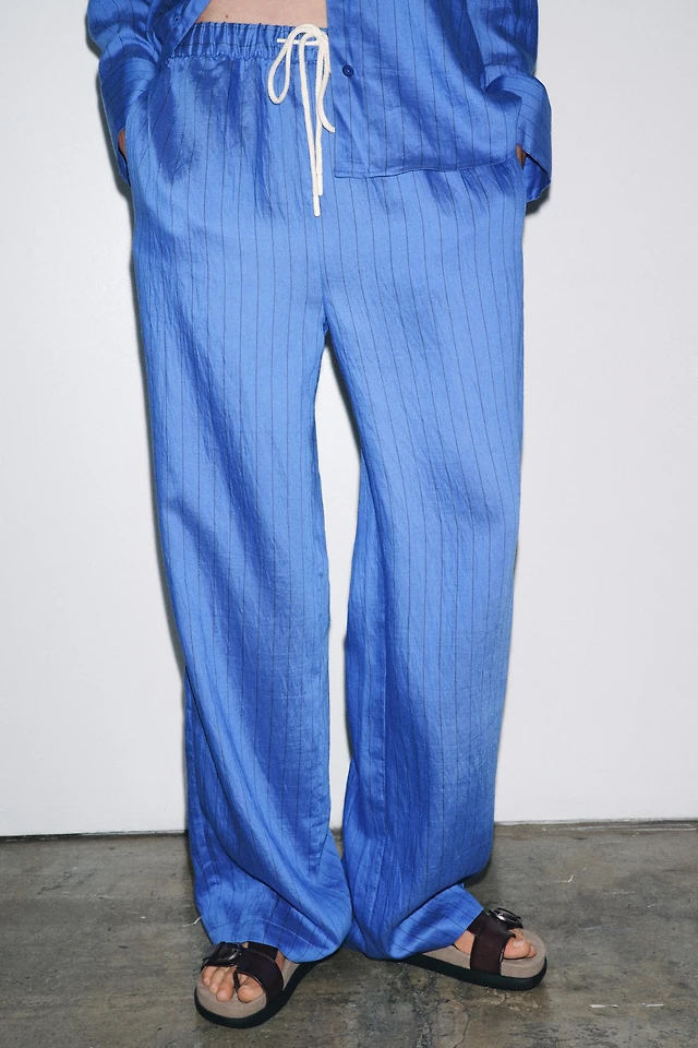 STRIPED PAJAMA PANTS