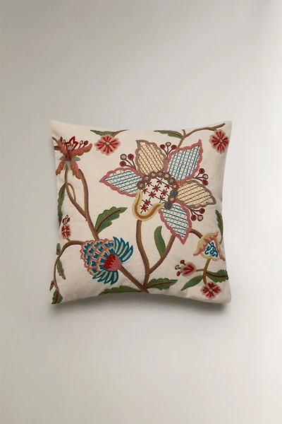 FLORAL THROW PILLOW COVER