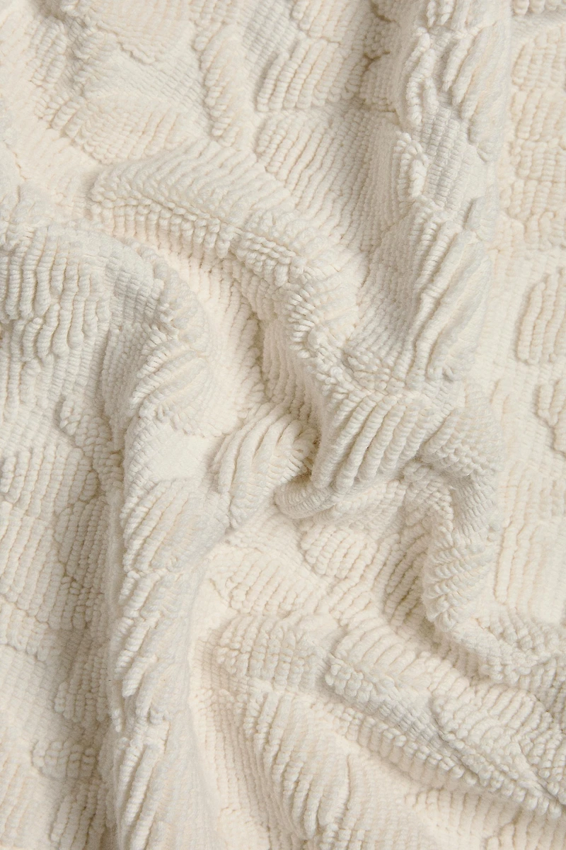 NON-SLIP JACQUARD COTTON BATH MAT