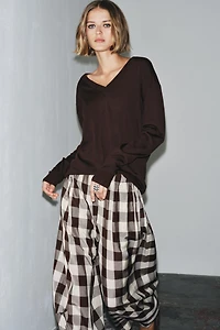ZW COLLECTION GINGHAM PLAID PANTS
