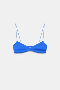 SEAMED BIKINI TOP