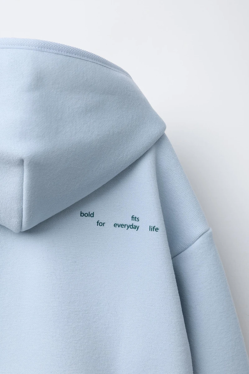 HOODIE FLEECE LINED WITH LOGO