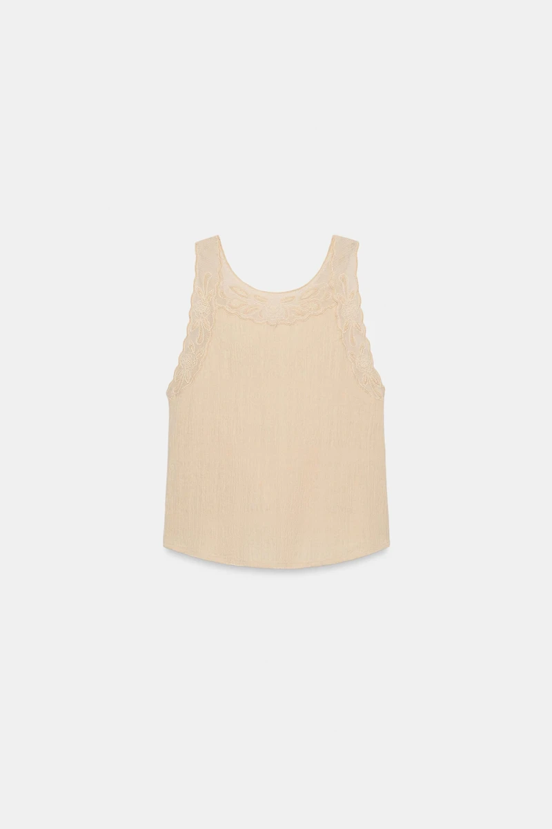 TOP RUSTIQUE BRODÉ DOS NU