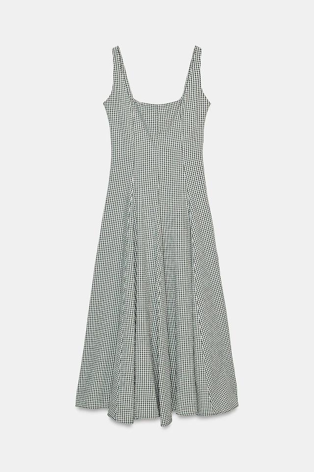 zara black and white gingham dress MIDI at Mall of America® in Bloomington, MN Size:US 13 | EU 47