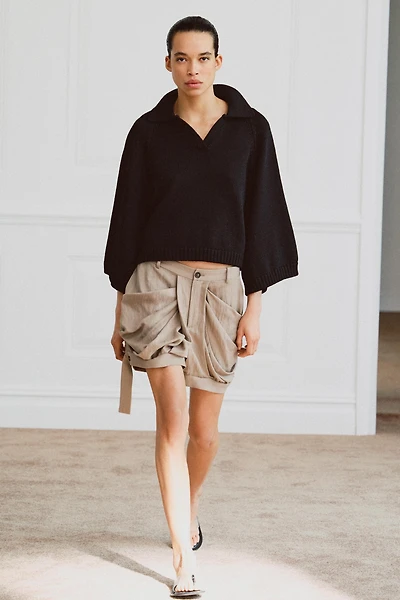 KNIT POLO SWEATER