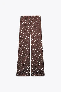 HIGH-WAISTED SATIN PANTS