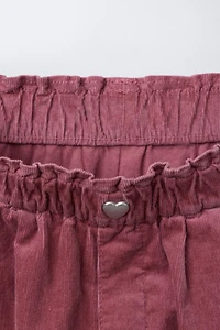 PANTALON BAGGY EN VELOURS CÔTELÉ FIN DOUBLÉ