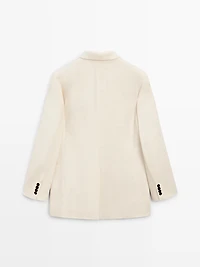 Linen blend suit blazer