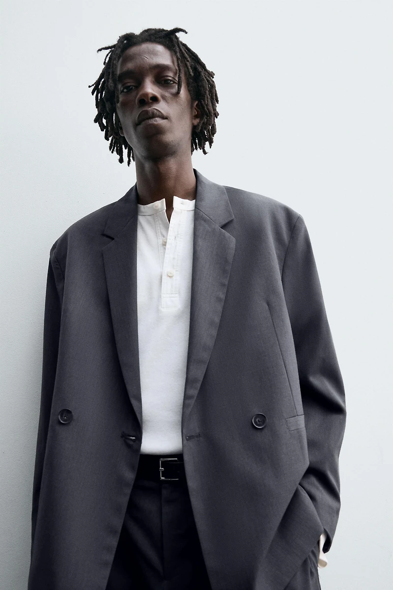 DOUBLE BREASTED SUIT BLAZER